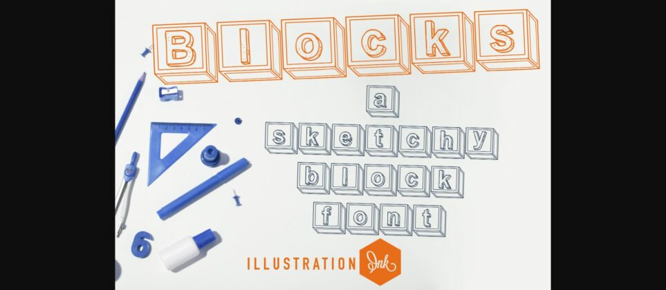 Blocks Font Poster 3