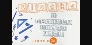 Blocks Font Poster 1