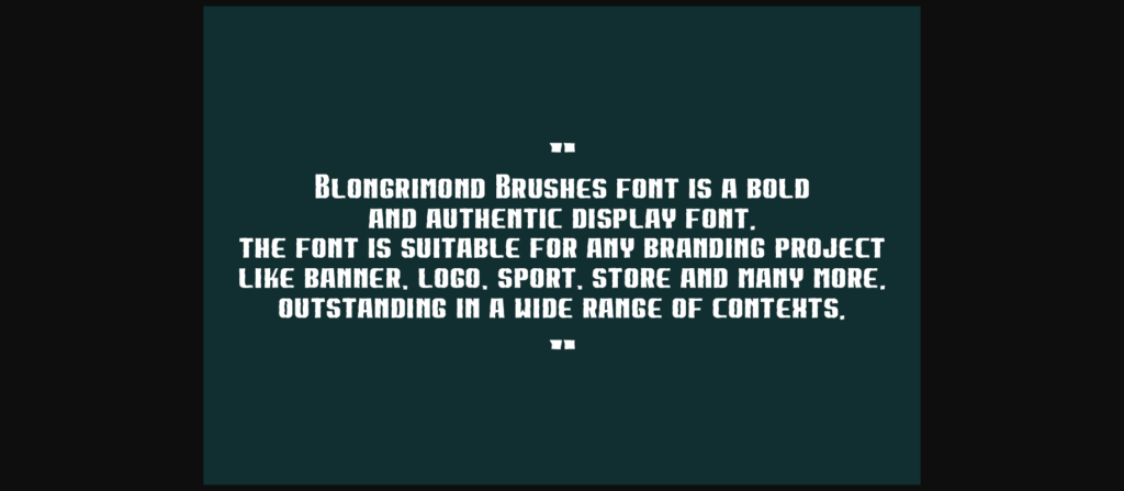 Blongrimond Brushes Font Poster 9