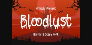 Bloodlust Font Poster 1