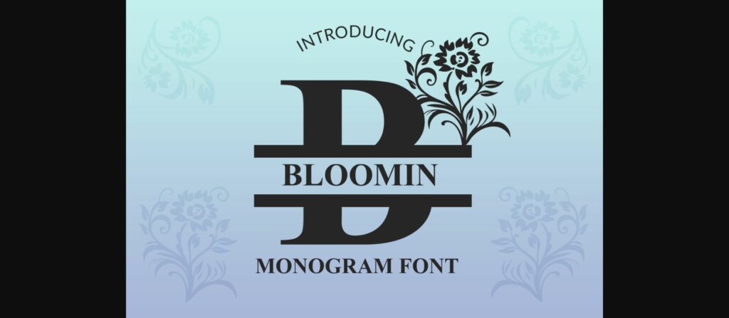 Bloomin Monogram Font Poster 1