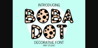 Boba Dot Font Poster 1