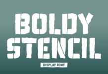 Boldy Stencil Font Poster 1