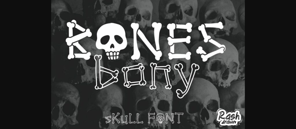 Bones Bony Font Poster 3