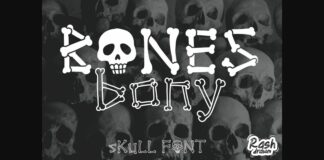 Bones Bony Font Poster 1