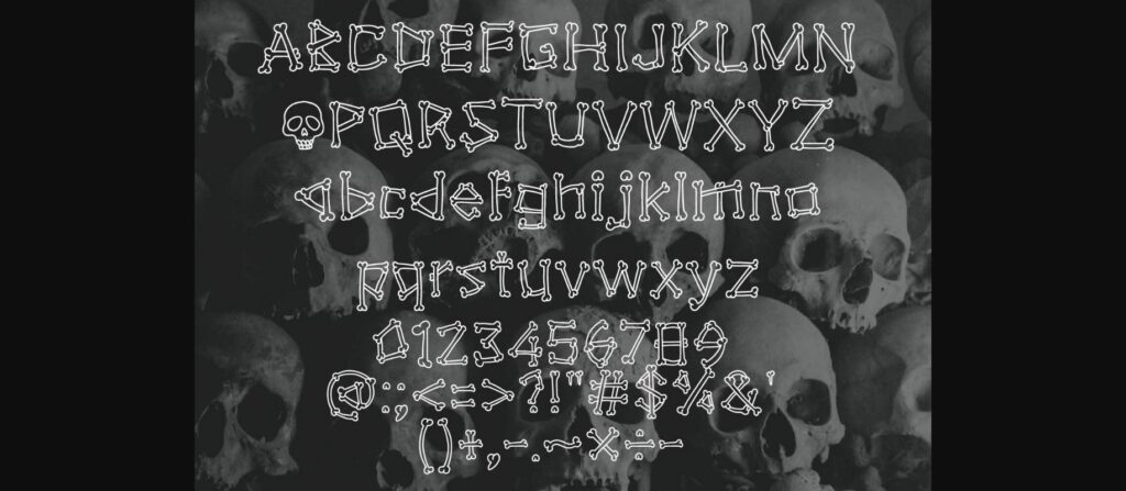 Bones Bony Font Poster 4