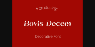 Bovis Decem Font Poster 1