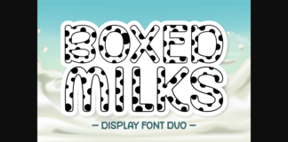 Boxed Milks Font Poster 1