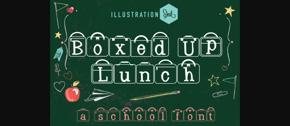 Boxed Up Lunch Font Poster 3