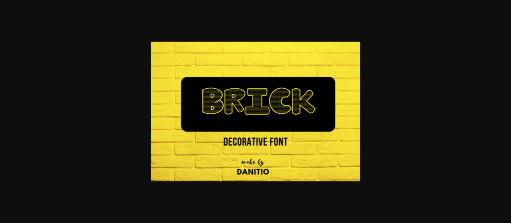 Brick Font Poster 3