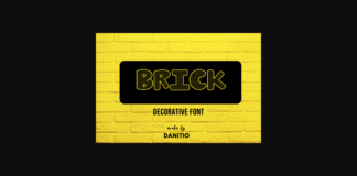 Brick Font Poster 1