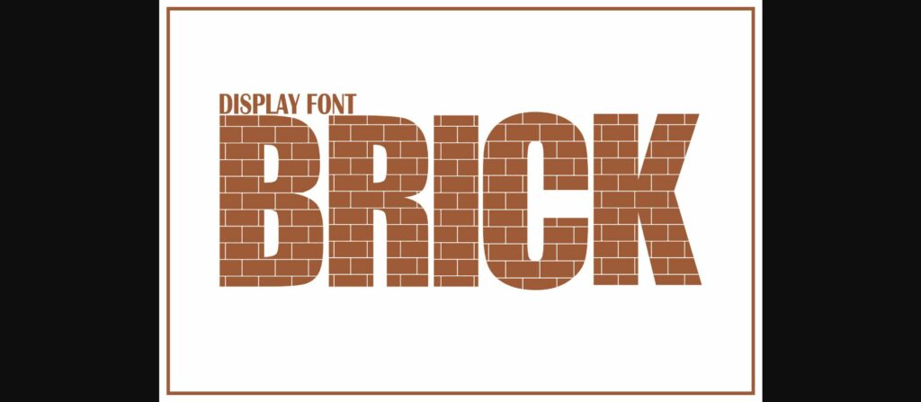 Brick Font Poster 3