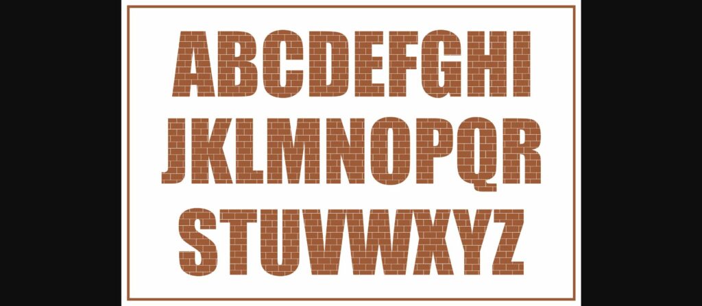 Brick Font Poster 4