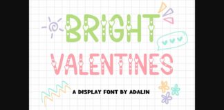 Bright Valentines Font Poster 1