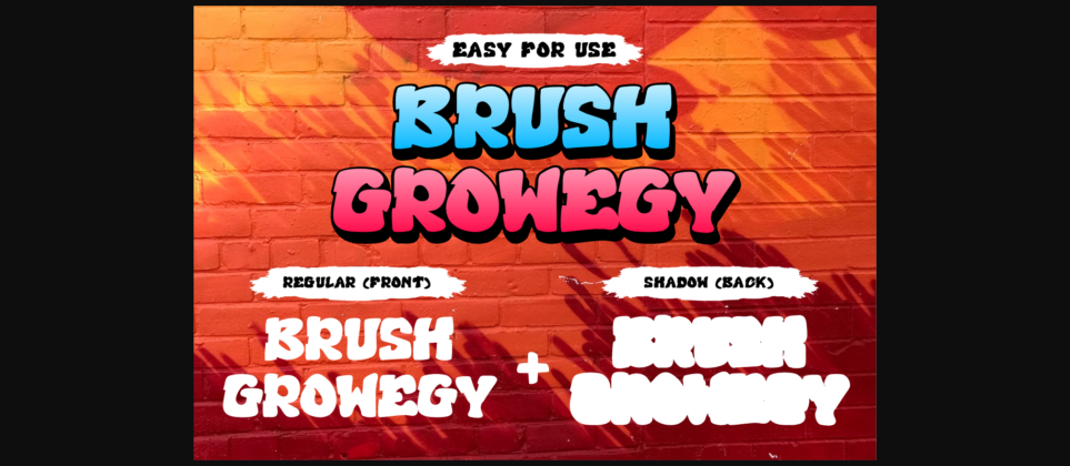Brush Growegy Font Poster 6