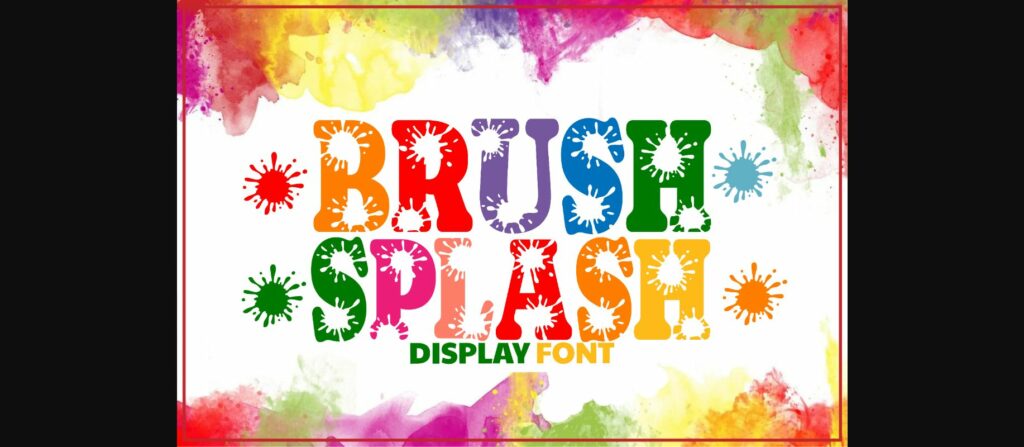 Brush Splash Font Poster 3