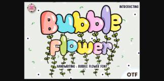 Bubble Flowers Font Poster 1