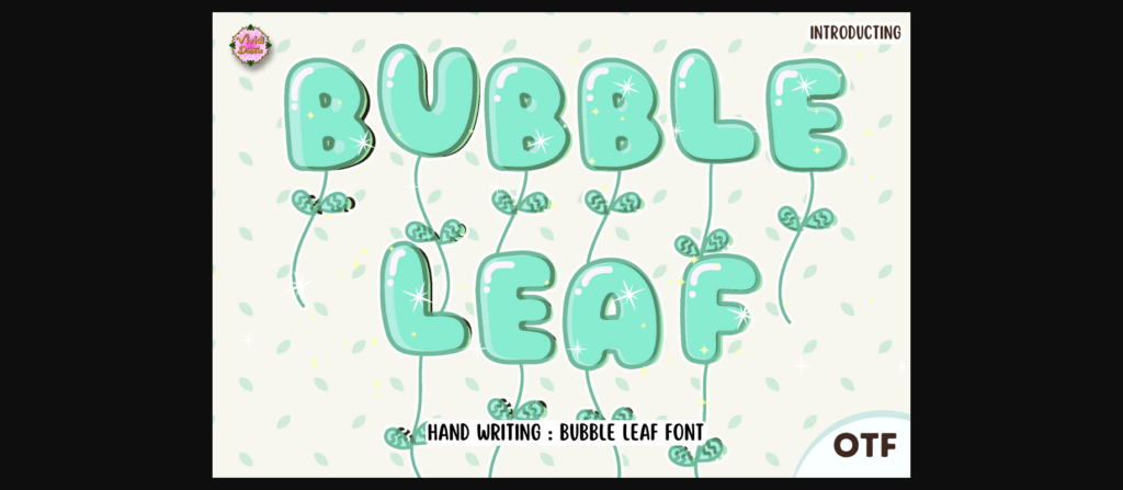 Bubble Leaf Font Poster 3