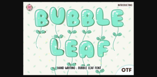 Bubble Leaf Font Poster 1