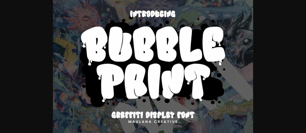 Bubble Paint Font Poster 3