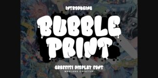 Bubble Paint Font Poster 1