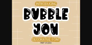 Bubble You Font Poster 1