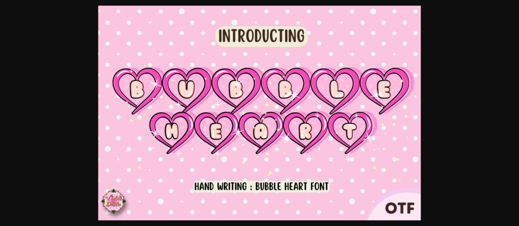 Bubble Heart Font Poster 3