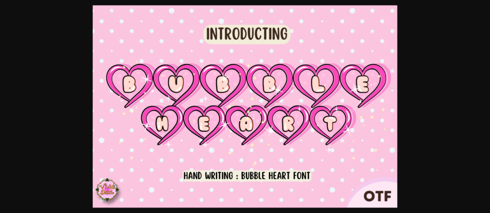 Bubble Heart Font Poster 1