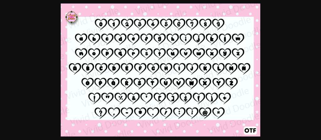 Bubble Heart Font Poster 4