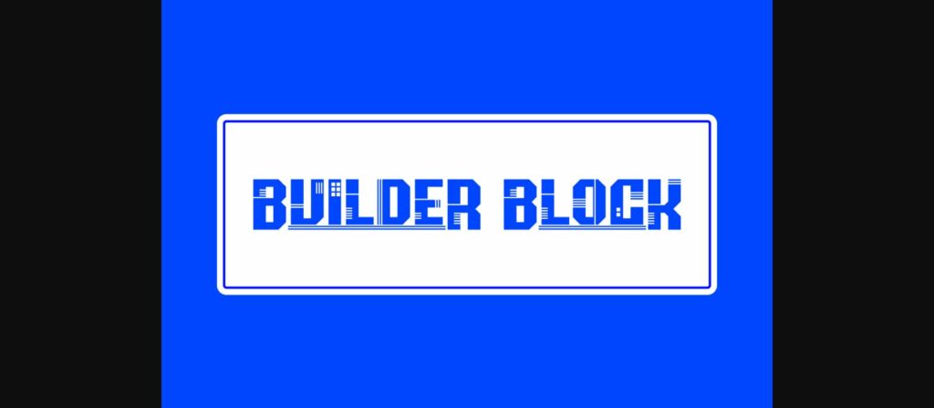 Builder Block Font Poster 3