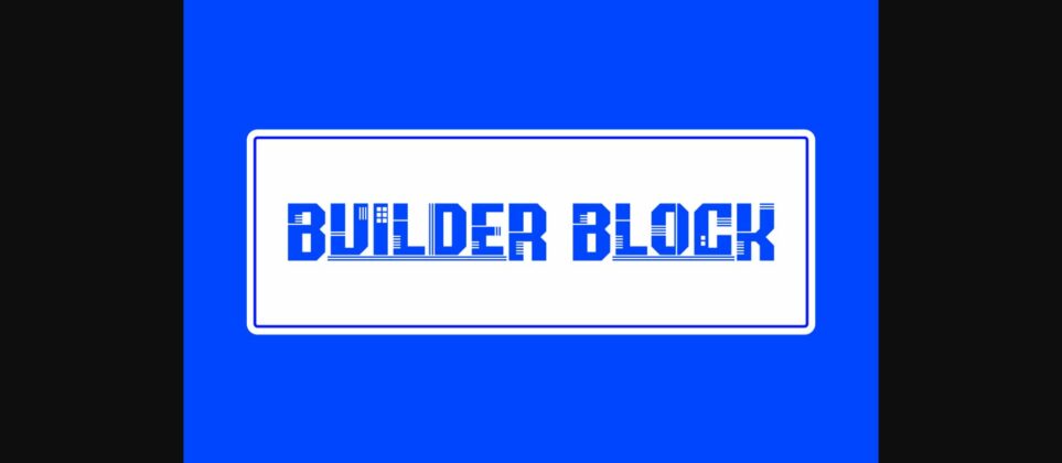 Builder Block Font Poster 3