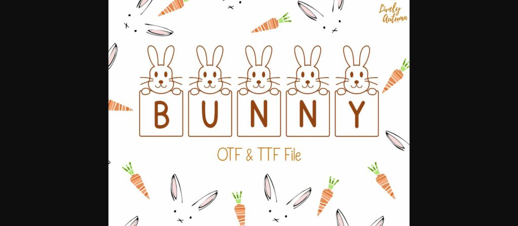 Bunny Card Font Poster 1