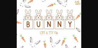 Bunny Card Font Poster 1