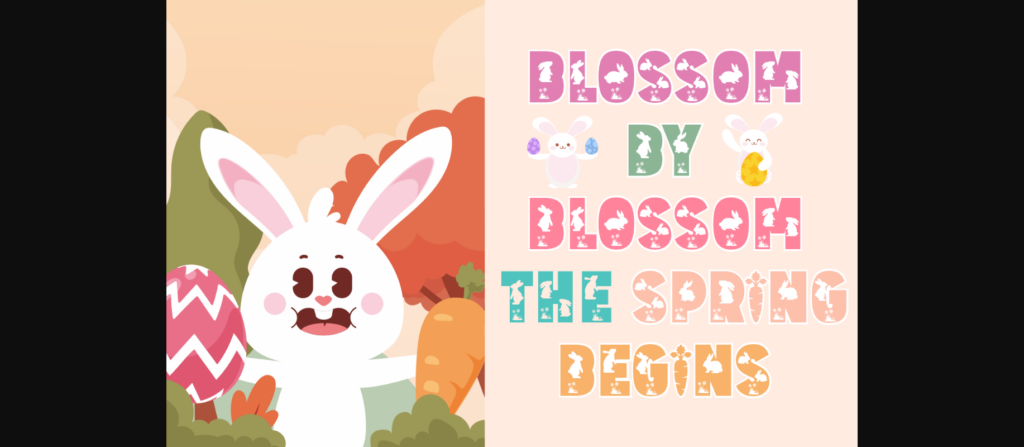 Bunny Easter Font Poster 4
