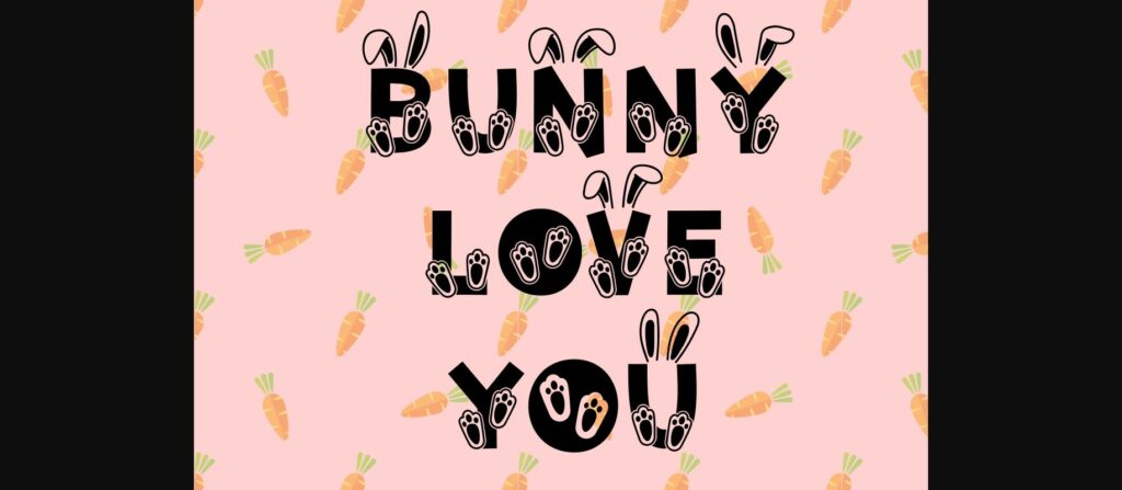 Bunny Font Poster 4