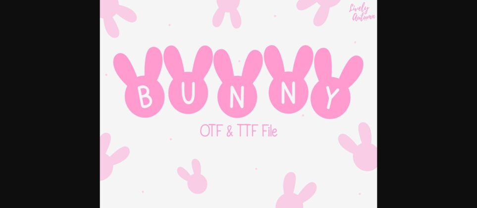 Bunny Font Poster 3