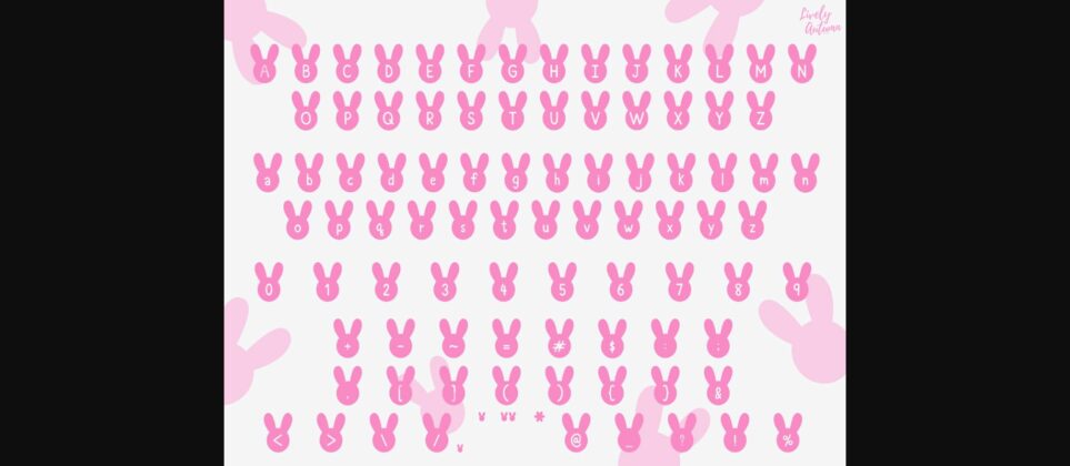 Bunny Font Poster 4