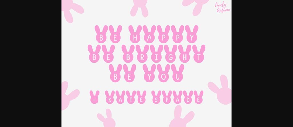 Bunny Font Poster 5