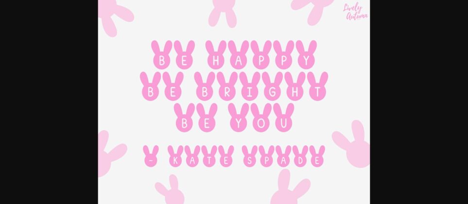 Bunny Font Poster 5