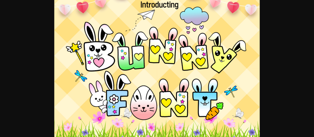 Bunny Font Poster 3