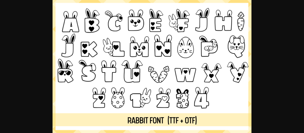 Bunny Font Poster 4