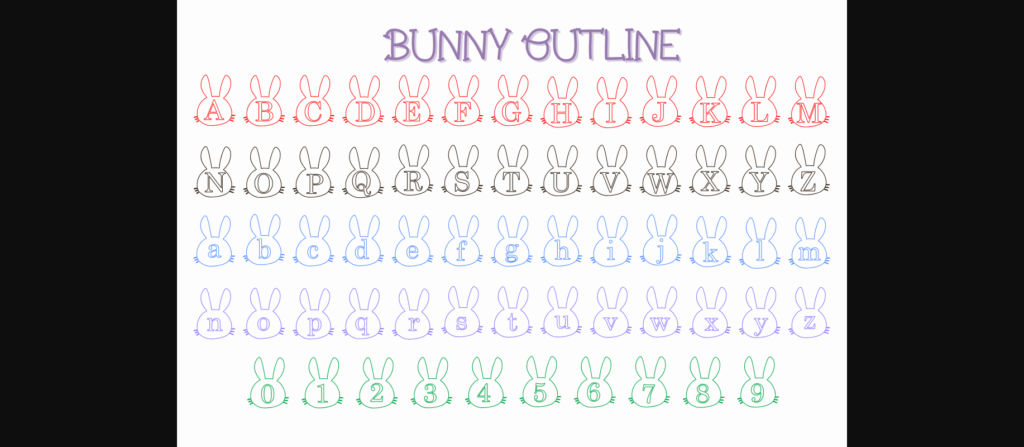 Bunny Font Poster 5