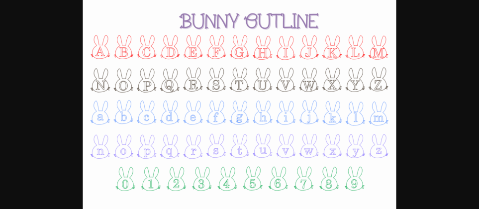 Bunny Font Poster 5