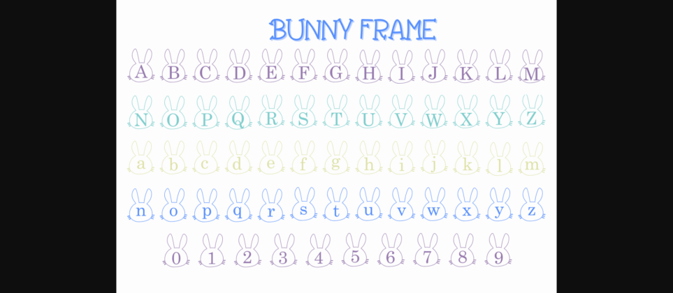 Bunny Font Poster 6