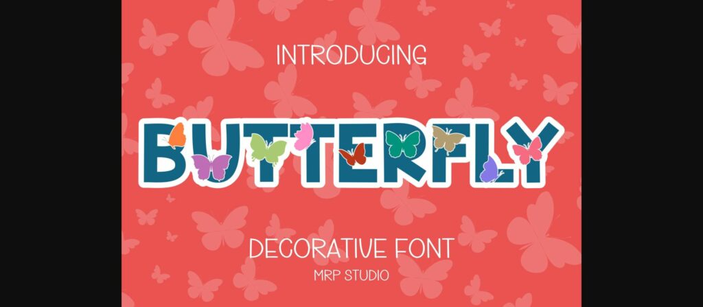 Butterfly Font Poster 3