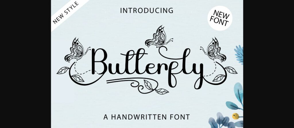 Butterfly Font Poster 3