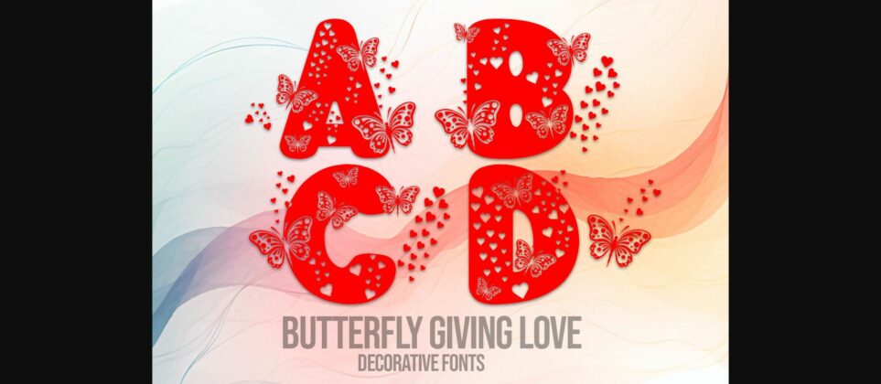 Butterfly Giving Love Font Poster 1