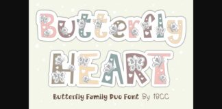 Butterfly Heart Font Poster 1