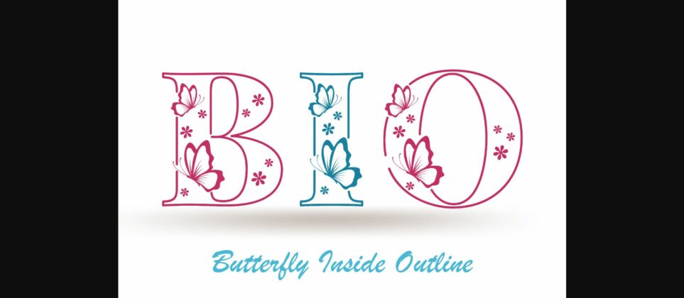 Butterfly Inside Font Poster 3