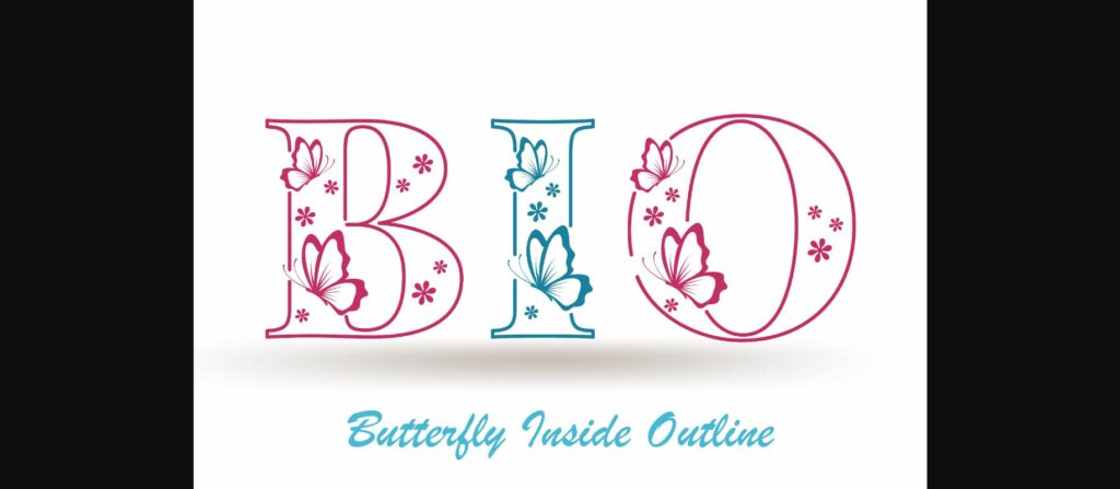 Butterfly Inside Font Poster 1